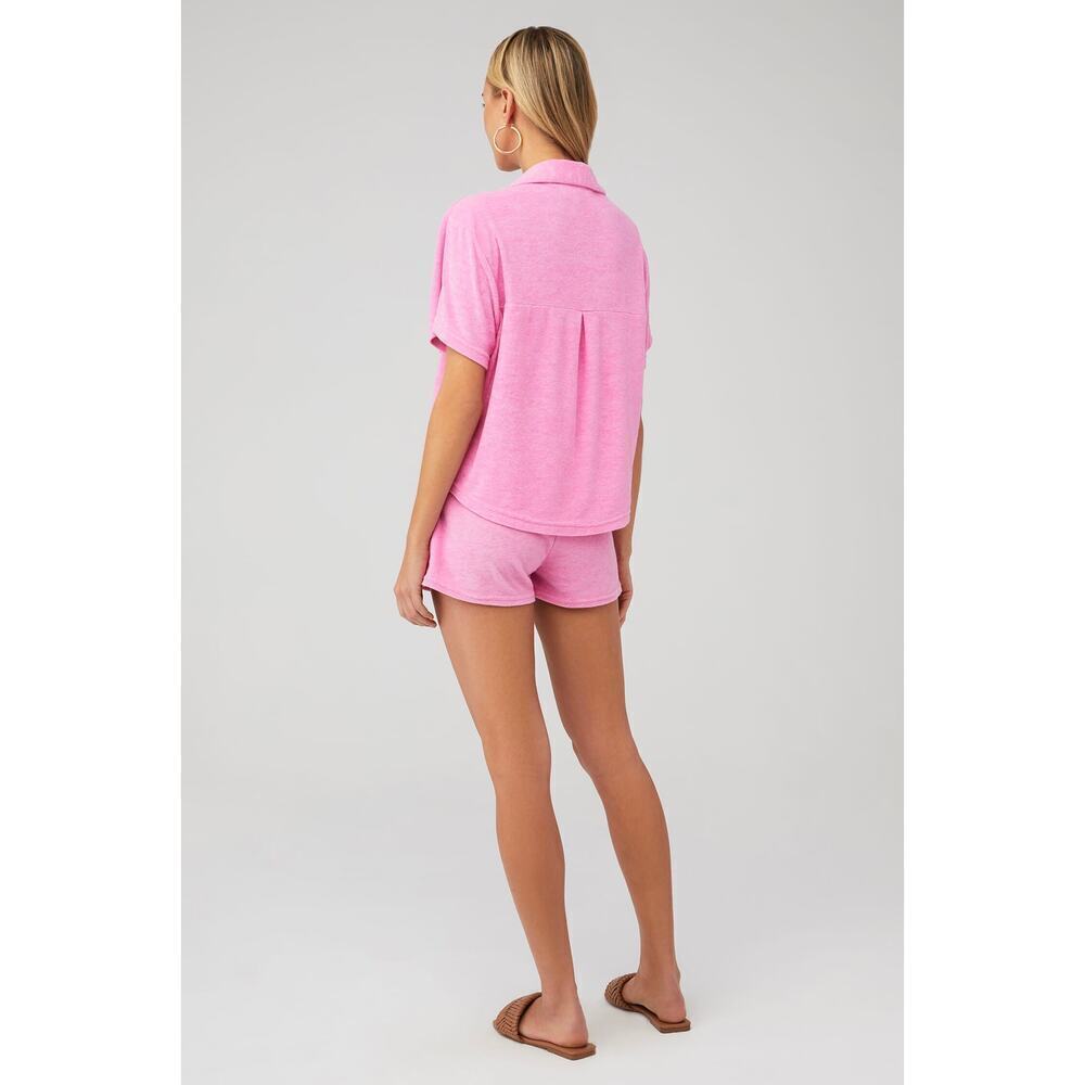 Anthropologie Araminta James Swim Womens Pink Terry Shirt Set Coverup Large - Picture 2 of 15